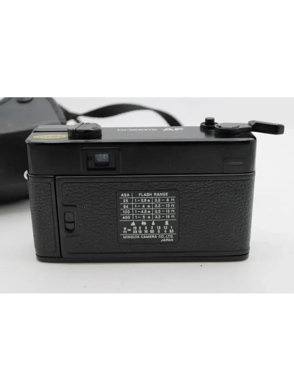 Vintage Minolta Hi-matic AF 38mm Film Camera 1:2.8 Japan w/ Case-Untested